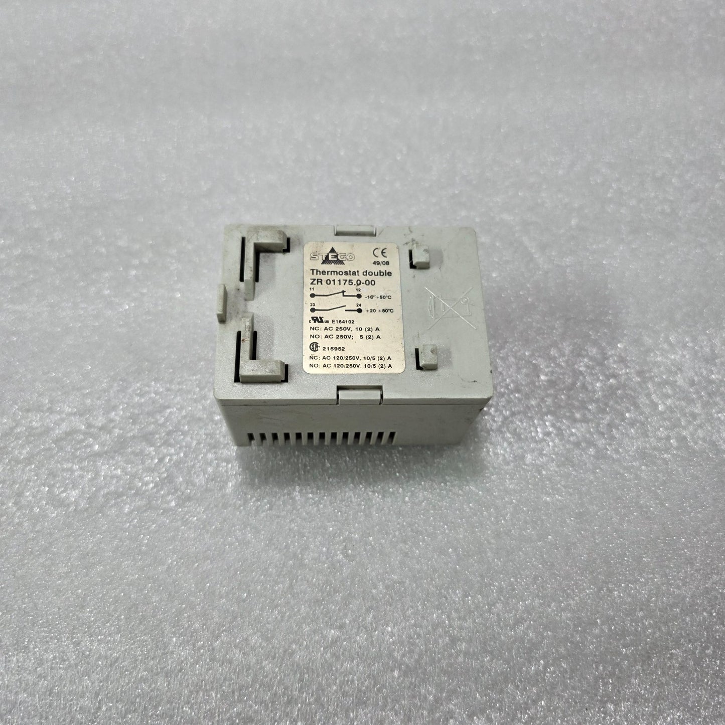 STEGO ZR 011750-00 THERMOSTAT DOUBLE ENCLOSURE THERMOSTAT -10 TO +80°C AC 250V