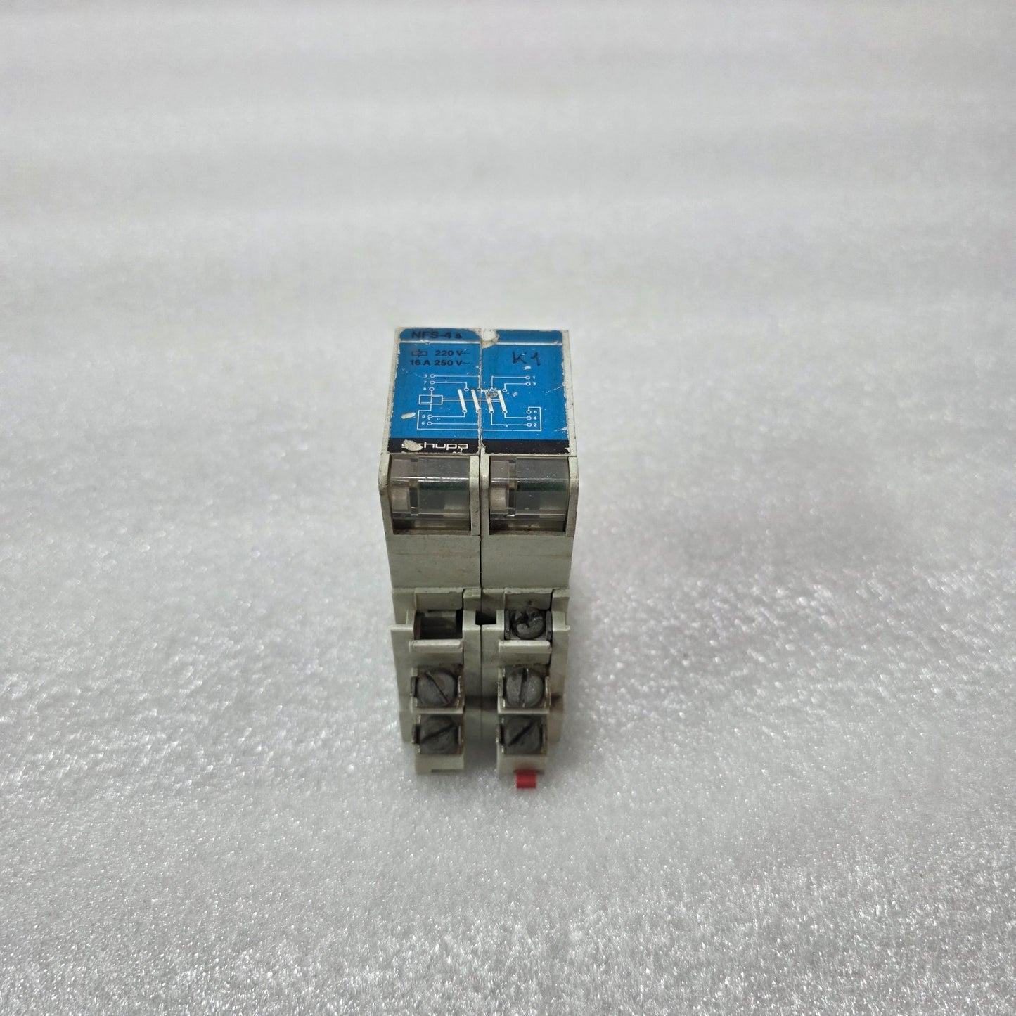 HUPA NFS-4S RELAY MODULE 220V 16A 250V WITH SOCKET BASE DIN RAIL